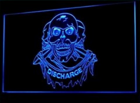 Tattoo Shop Discharge Skull LED Neon Sign